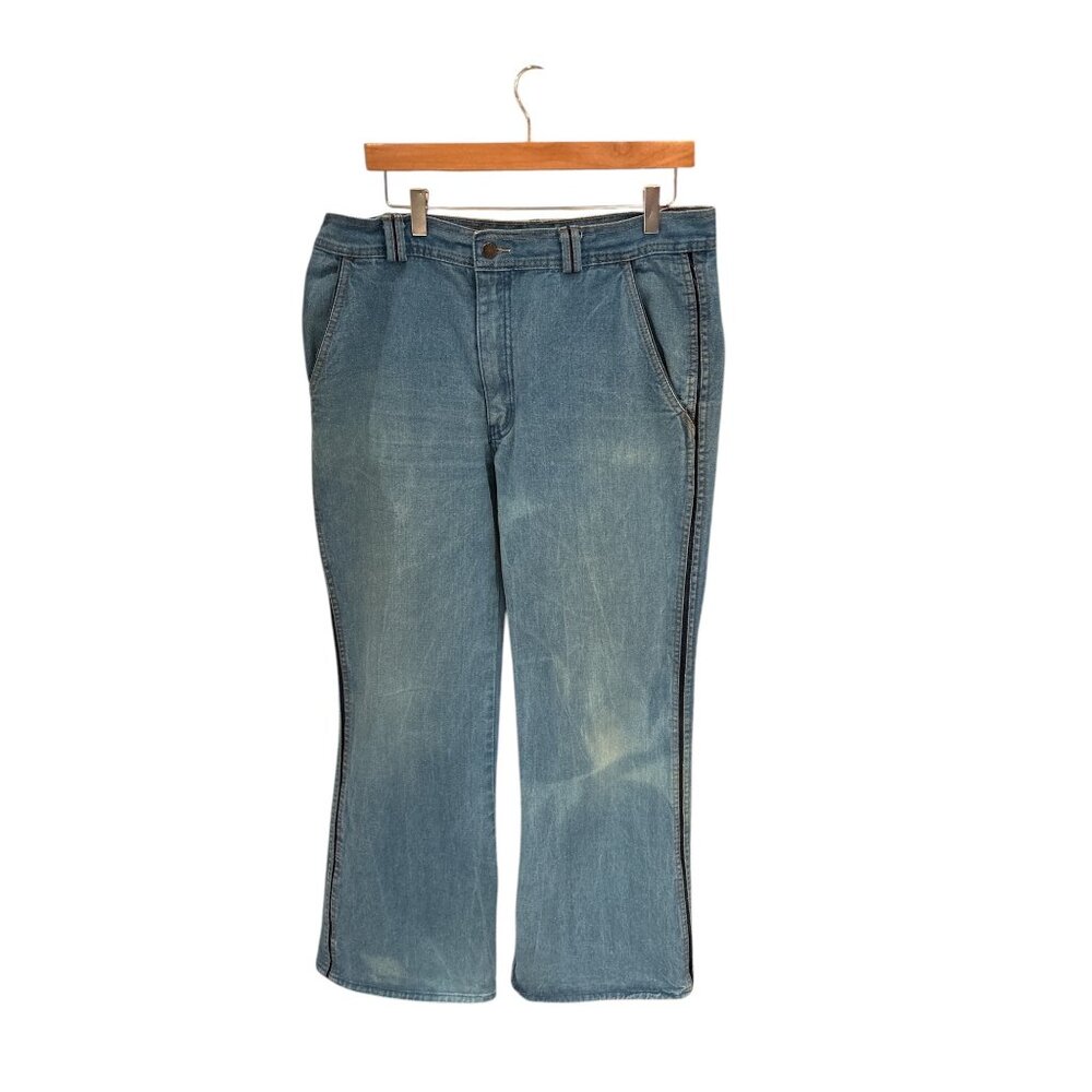 Vintage Lavion 1990s Mens Jeans Size 38 L 100% Cotton Denim Relaxed Fit Blue